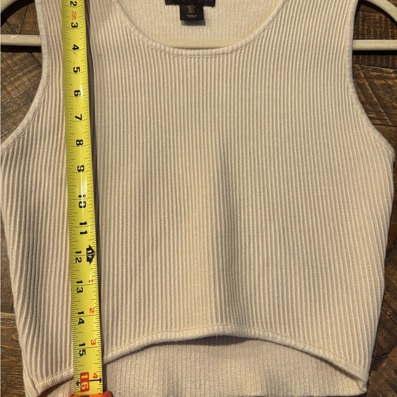 House of Harlow 1960 Tan Ribbed Crop Tank Top - Picture 7 of 9